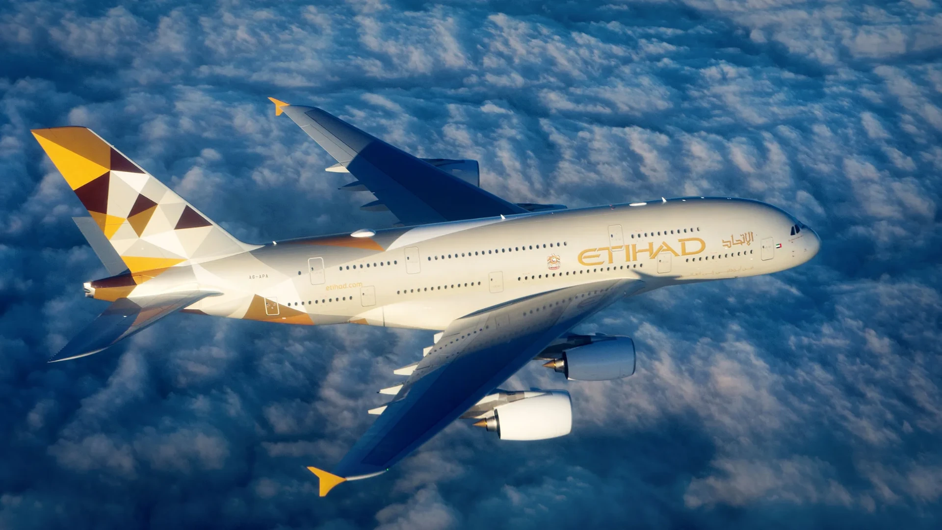 Airliner flying above the clouds, representing Melbourne Airport arrivals and departures